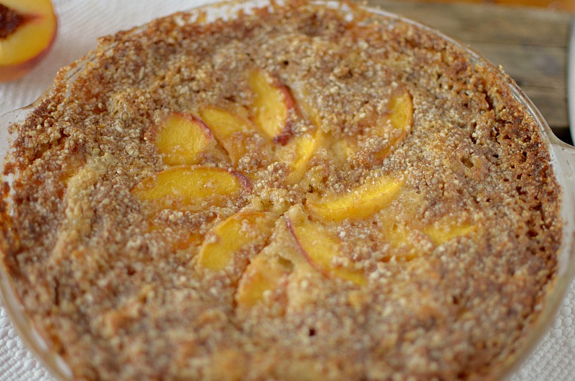 This Paleo Peach Coffee Cake makes it acceptable to eat cake for breakfast! So easy to make and made with REAL ingredients!