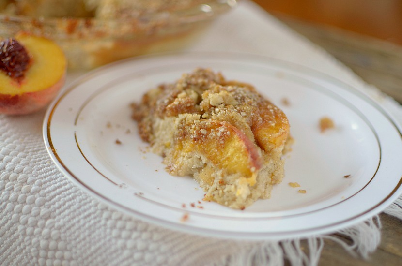 This Paleo Peach Coffee Cake makes it acceptable to eat cake for breakfast! So easy to make and made with REAL ingredients!