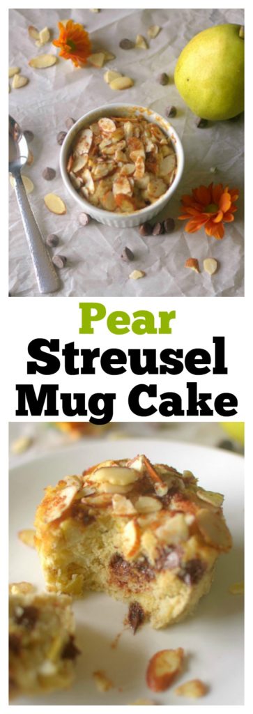 Vegan Chocolate Chip Pear Streusel Mug Cake {Paleo ...