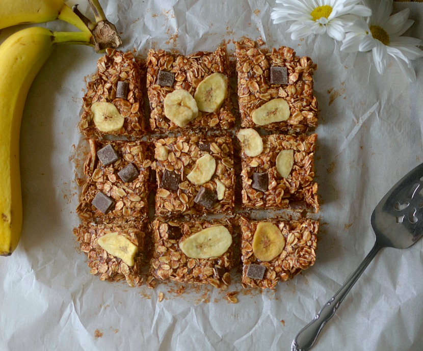 Easy Nutella Banana No Bake Granola Bars 7 Ingredients