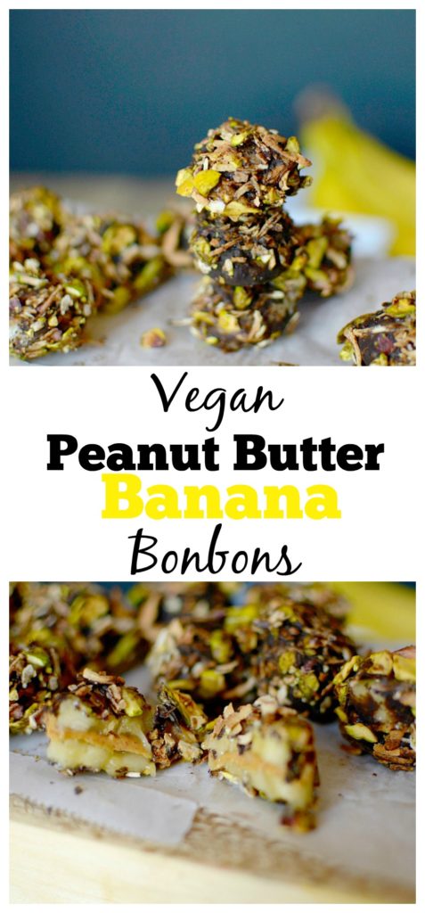 Craving a sweet frozen dessert? Make these easy but secretly healthy Frozen Vegan Peanut Butter Banana Bonbons! They taste like ice cream but are refined sugar-free!