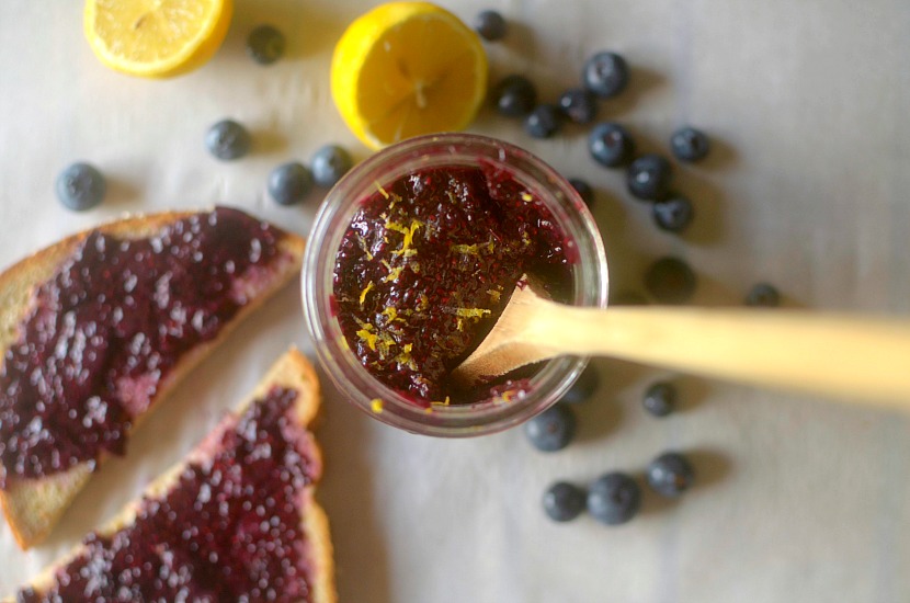 Healthy Lemon Blueberry Chia Seed Jam is an easy, refreshing summer jam recipe that can be made in less than 20 minutes w/ only 4 ingredients! Vegan + Paleo