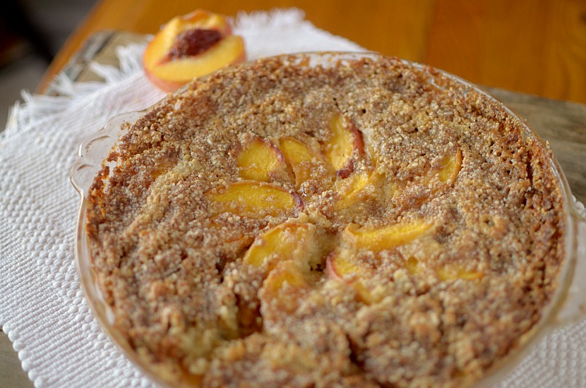 This Paleo Peach Crumb Coffee Cake makes it acceptable to eat cake for breakfast! So easy to make and made with REAL ingredients!