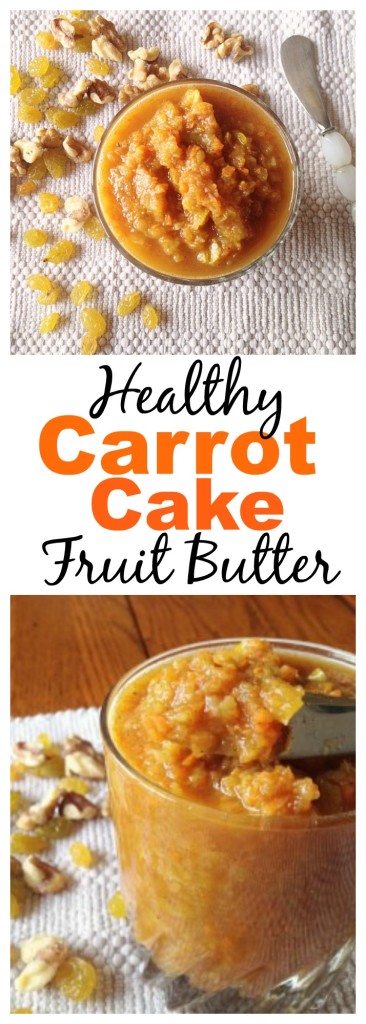 This Healthy Carrot Cake Fruit Butter is the perfect spread on pancakes, waffles, toast, yogurt, ice cream or whatever your heart desires!