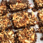 Have your cake and eat it too, for breakfast! These Vegan and Paleo German Chocolate Cake Breakfast Bars are super simple to make