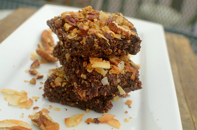 Have your cake and eat it too, for breakfast! These Vegan and Paleo German Chocolate Cake Breakfast Bars are super simple to make!