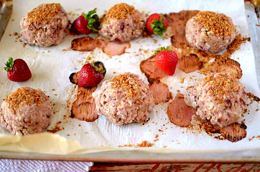 These Gluten-free Roasted Strawberry and Toasted Coconut Scones are so fluffy and delicious that you would never guess that they are made without butter and are completely vegan! Serve these with coffee or tea for a tasty breakfast or brunch!