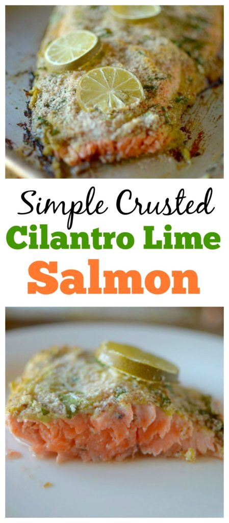 This Simple Almond Lime Cilantro Crusted Salmon is the perfect healthy, easy and delicious dinner made in only 20 minutes! Also paleo and whole 30 approved! #goavo #ad