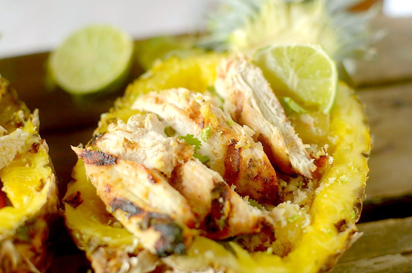 This Spicy Grilled Chicken Pineapple Buddha Bowl is a delicious and healthy dinner that is bursting with flavor! Also paleo and whole 30 approved!