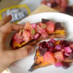 Grilled Sweet Potato Toast with Beet Salsa 2