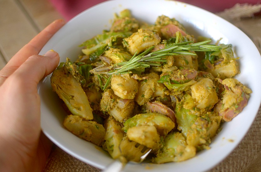Looking for a crowd-pleasing Fall pasta dish? Make this Paleo Pumpkin Rosemary Pesto Gnocchi! It's full of autumn flavors while being grain-free!