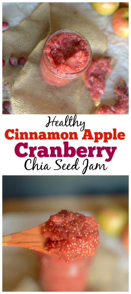 Love all things chia jam? Try this easy and delicious winter version! This Cinnamon Apple Cranberry Chia Jam is both vegan and paleo friendly!