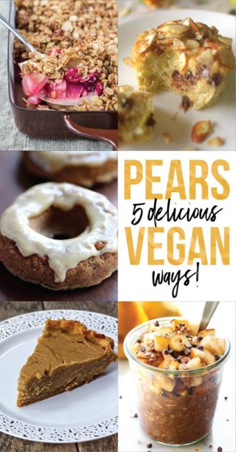 5 healthy vegan pear recipes!