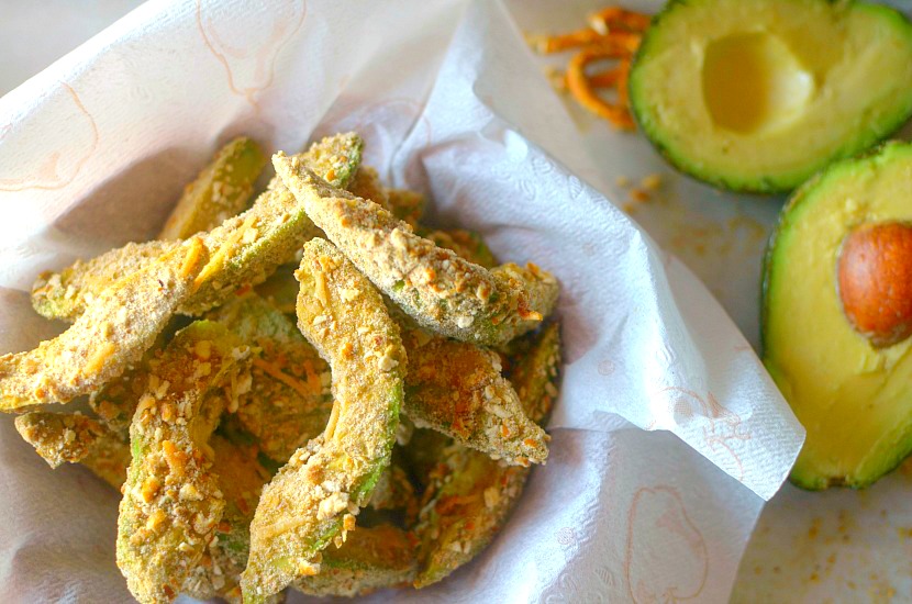 Crispy and flavorful Pretzel Parmesan Avocado Fries will be a huge standout at your next holiday party! Super simple to make and gluten-free!