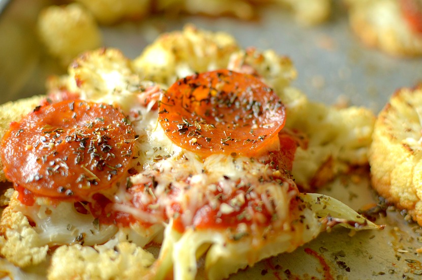 Craving pizza? Make these Cauliflower Pizza Steaks! Super easy to make, easily customizable and they satisfy your pizza cravings! GF with vegan, paleo and Whole30 options!