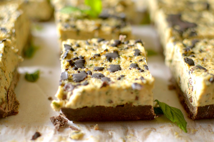 Mint Chocolate Chip Raw Cheesecake is completely vegan, made with just a few ingredients and one healthy and delicious dessert! Also paleo and gluten-free!