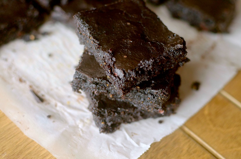 Flourless Avocado Brownies are so gooey and fudgey that you would never guess they are healthy! Also paleo, vegan and gluten-free!