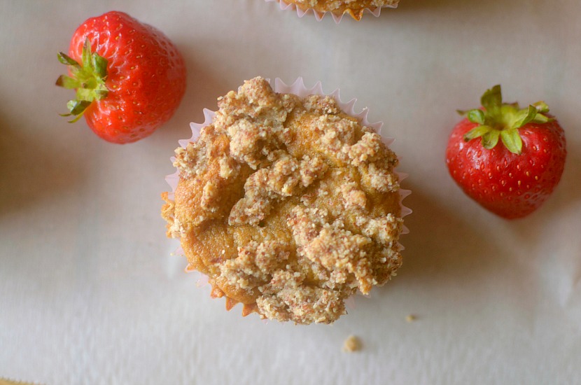 In the mood for muffins? Make these healthy Strawberry Tahini Crumb Muffins! They're perfectly sweet without refined sugar. Also Paleo + Vegan friendly!
