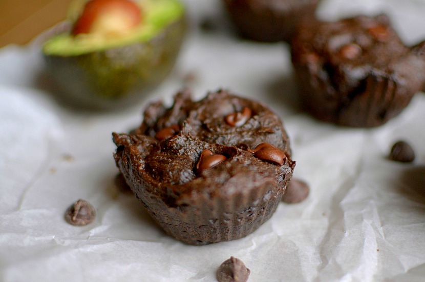 Chocolate Avocado flourless muffins are a healthy and delicious breakfast or snack made with 7 ingredients! Paleo, vegan and gluten-free!