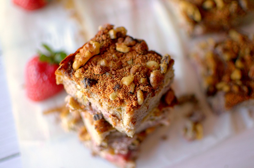 Take the classic pie combo to the next level with this Strawberry Rhubarb Coffee Cake!  Made with coconut flour and a few other simple ingredients, it's the perfect nourishing summer dessert!