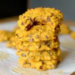 Soft-Baked Pumpkin Chocolate Chip Cookies are a healthier, fall-inspired twist off of the classic cookie!  Super easy to make, only 7 ingredients and Paleo & Vegan friendly!