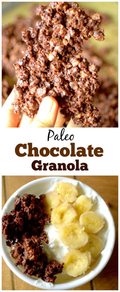 Paleo Chocolate Granola is the crunchiest, clustery, and most chocolatley granola you will ever make! Also gluten-free!