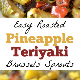 These Pineapple Teriyaki Roasted Brussels Sprouts are a tasty + addicting sweet and savory side dish that anyone will love, even brussels sprouts haters!